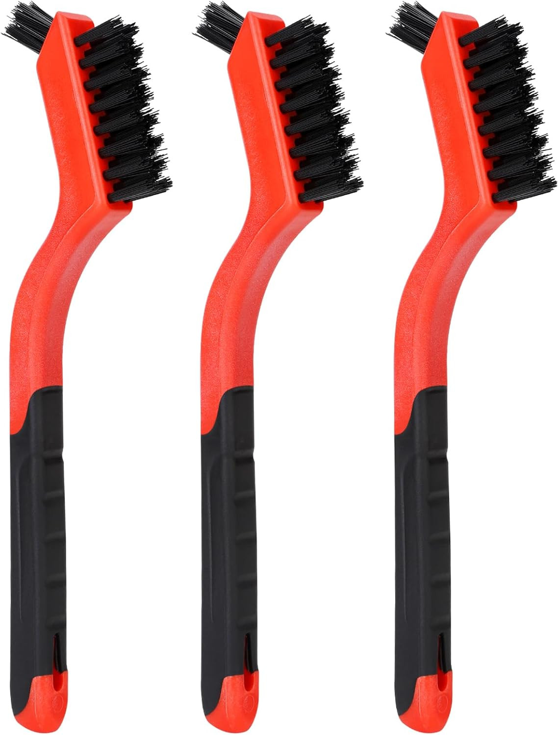 3Pcs Nylon Brushes for Cleaning, Small Cleaning Brushes for Tight Spaces, Car De