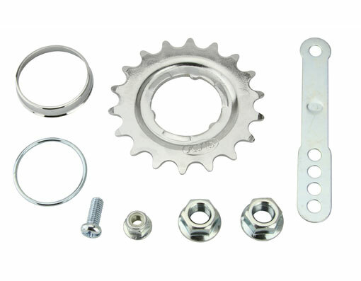 NEW! ABSOLUTE COASTER HUB TRIM KITS 18T IN CHROME FOR A BICYCLE CRUSIER WHEEL.
