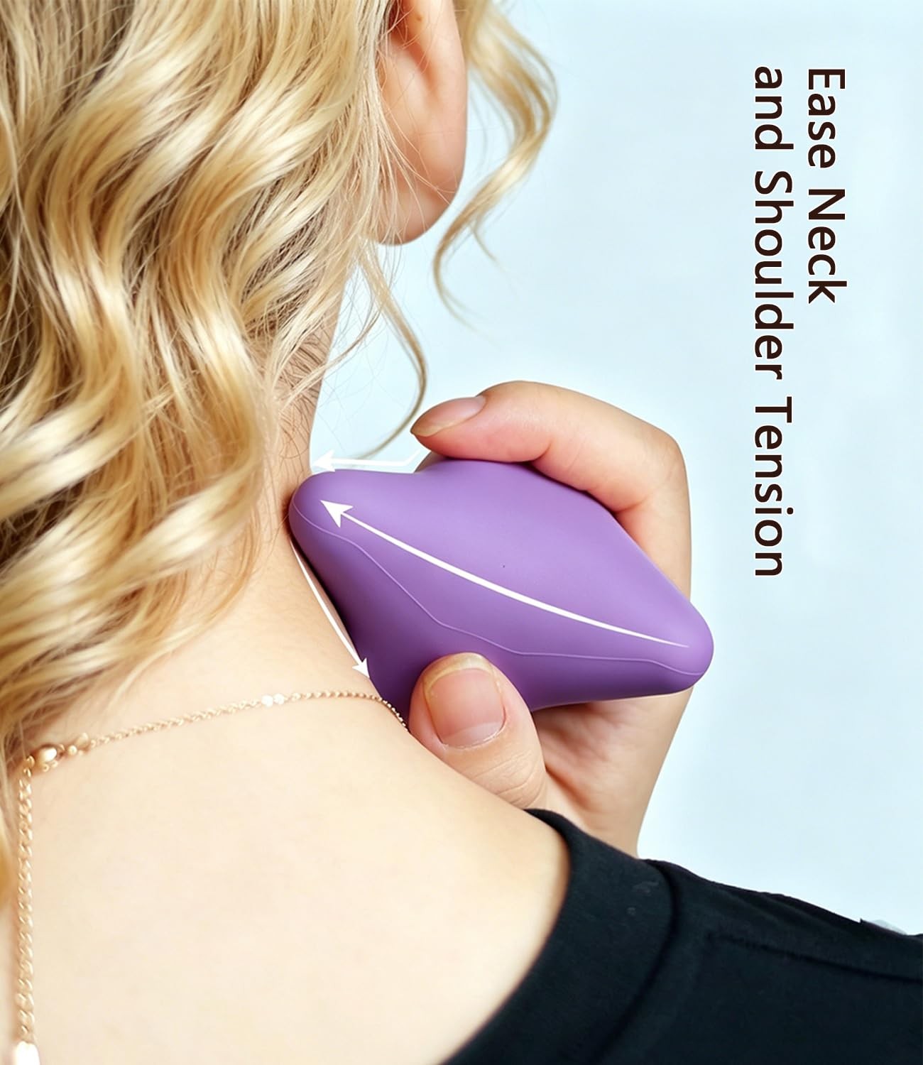 Runtlly Trigger Point Massage Tool, 3" × 2.6", Deep Tissue Manual Purple