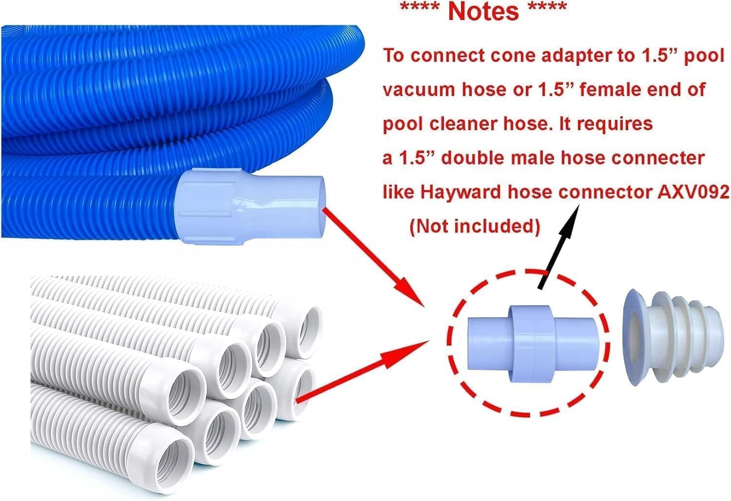 High-Quality 1.5" Pool Cleaner Connector - Essential for Efficient Maintenance