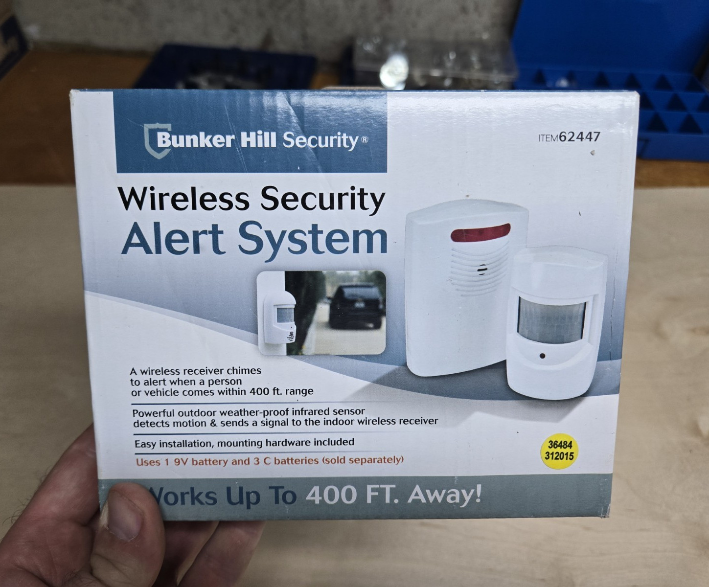 Bunker Hill Security Wireless Motion/PIR Weatherproof Alert System White 62447
