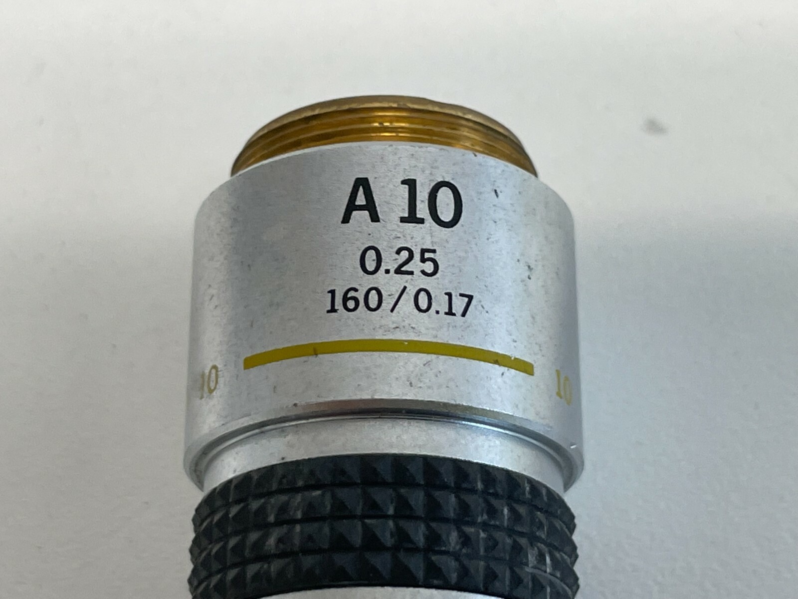A3: Olympus A10 0.25 160/0.17 Microscope Objective