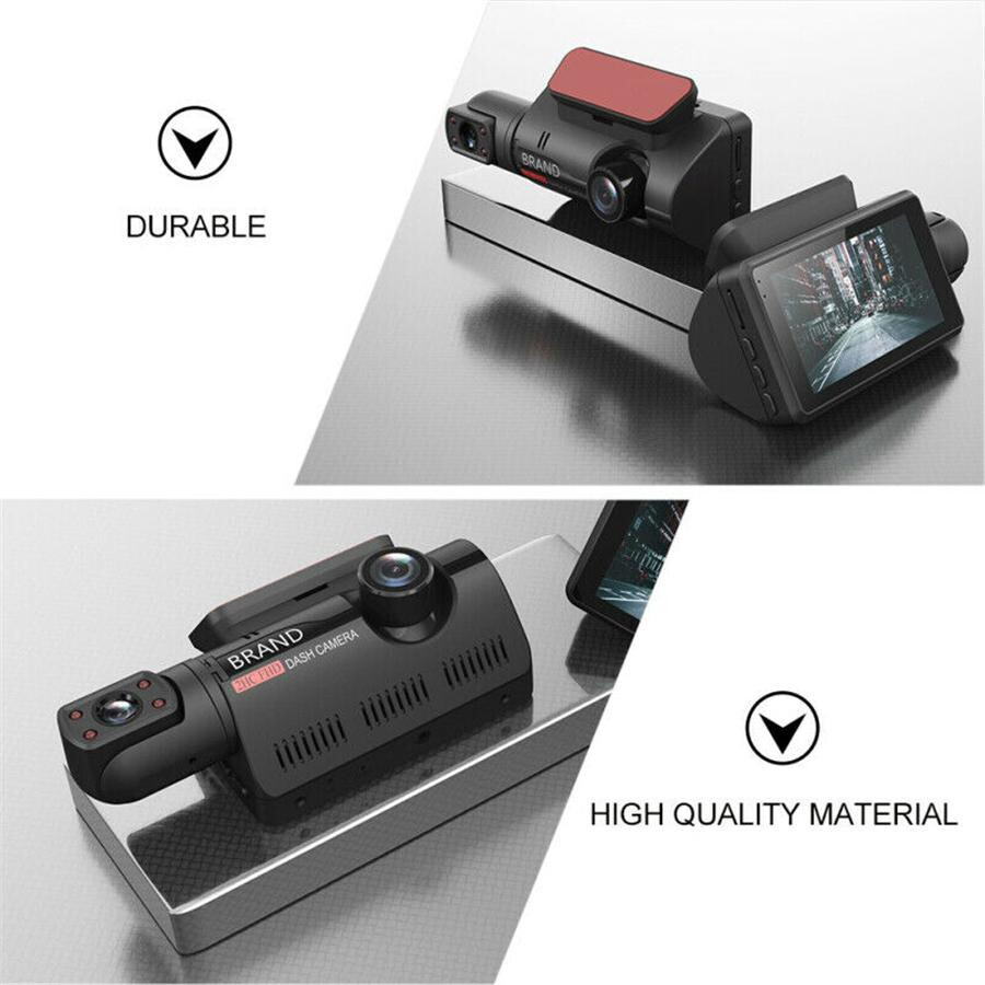 Touch Screen Dash Cam 3" 1080P Dual Lens Car DVR Recorder Camera Looprecording