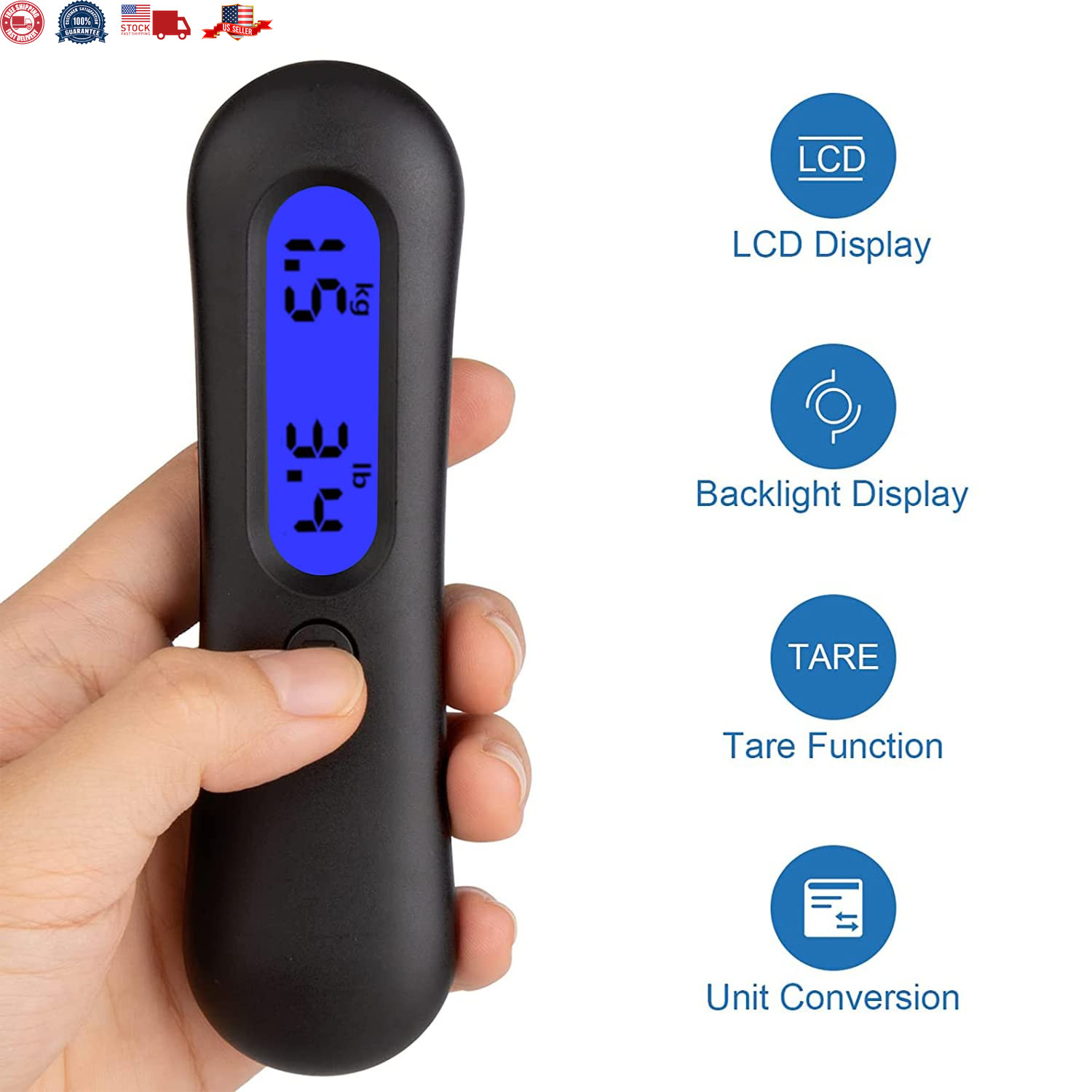 Professional Digital Trigger Pull Scale Gauge with Hook Clear LCD Display
