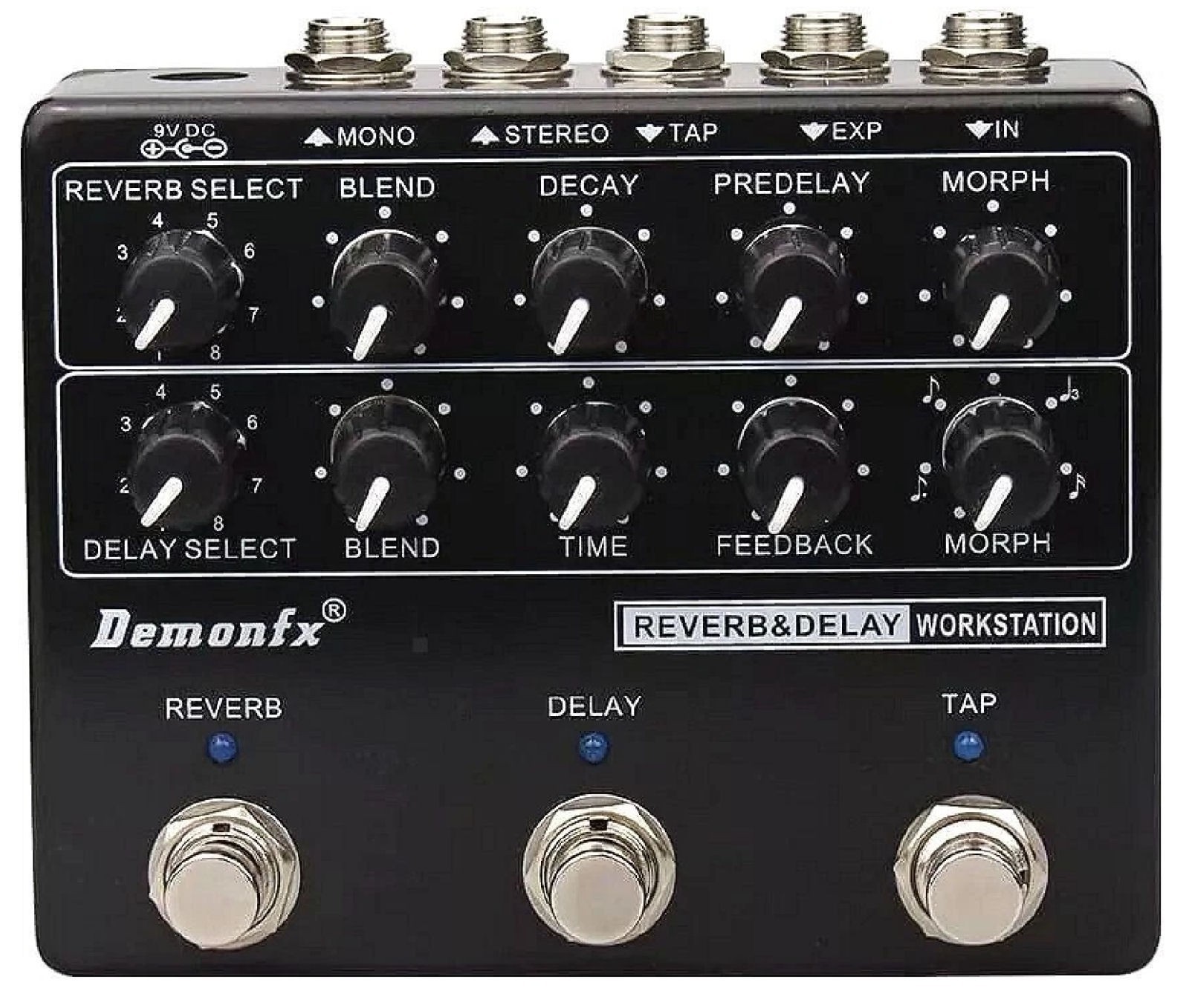 Demonfx RDW Reverb Delay Workstation Guitar Effect Pedal Multi Effects