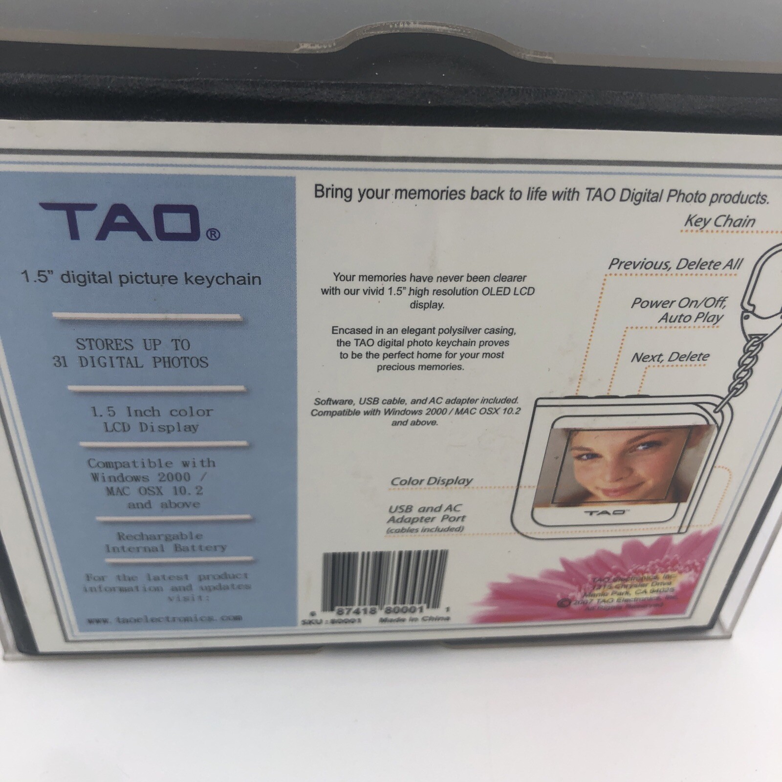 1.5" Digital Picture Keychain - TAO Electronics NIB