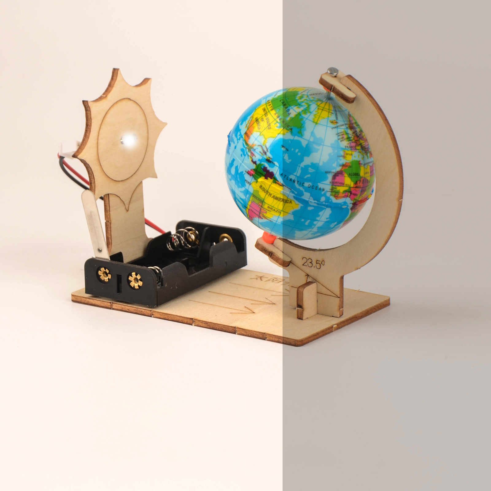 Day and Night Rotating World Globe Fun Discovery Tool Science Kid Gift