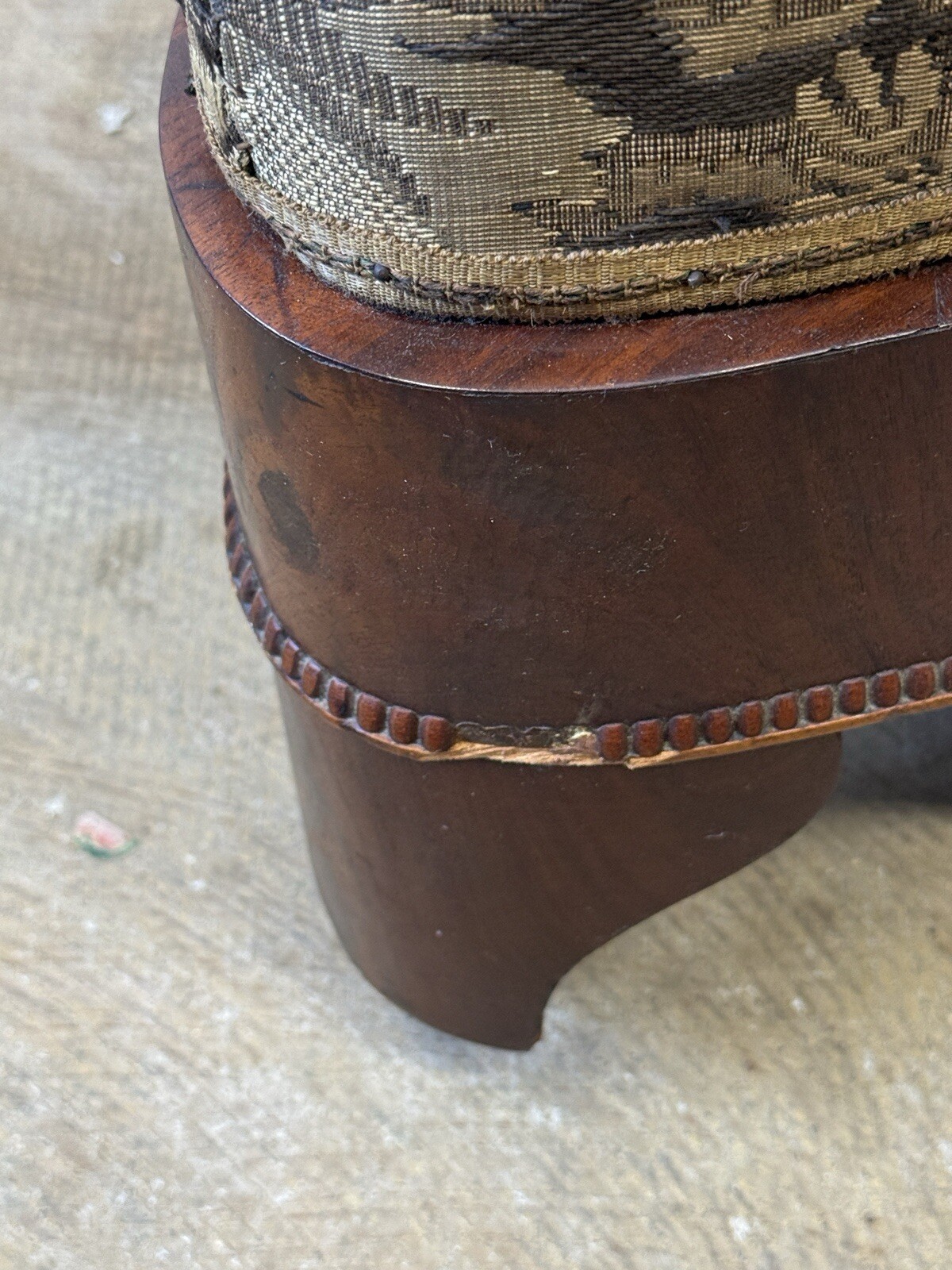 antique empire mahogany foot stools bench PAIR window seats Classical