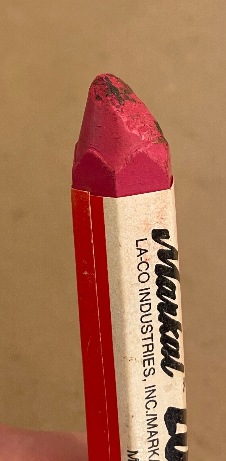 Markal Red/Pink Lumber Crayon - Used
