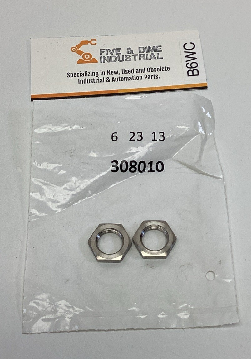 TE 308010 M12 Hex Thin Jam Nuts for Sensors 2-Pack