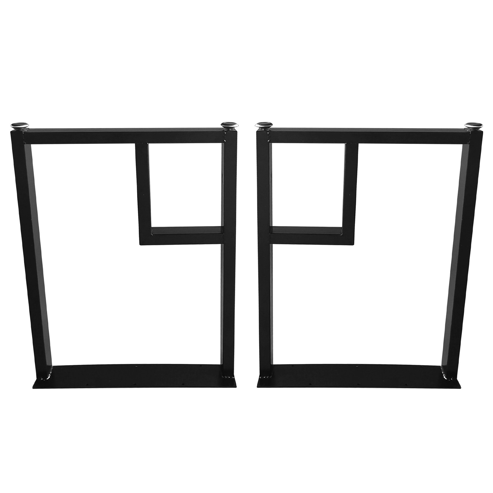 New Metal Table Legs Furniture Legs Square Reinforced With Foot Pads 20*2*28 In
