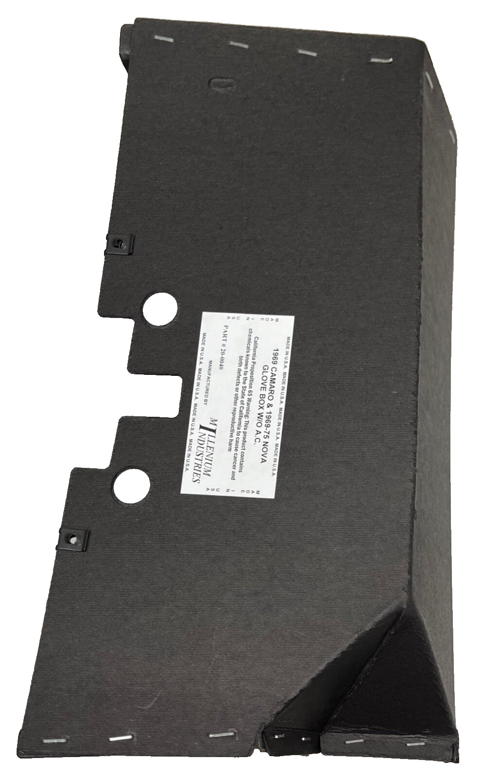 1974 Nova Without Air Installed OEM Glove Box Liner Replacement