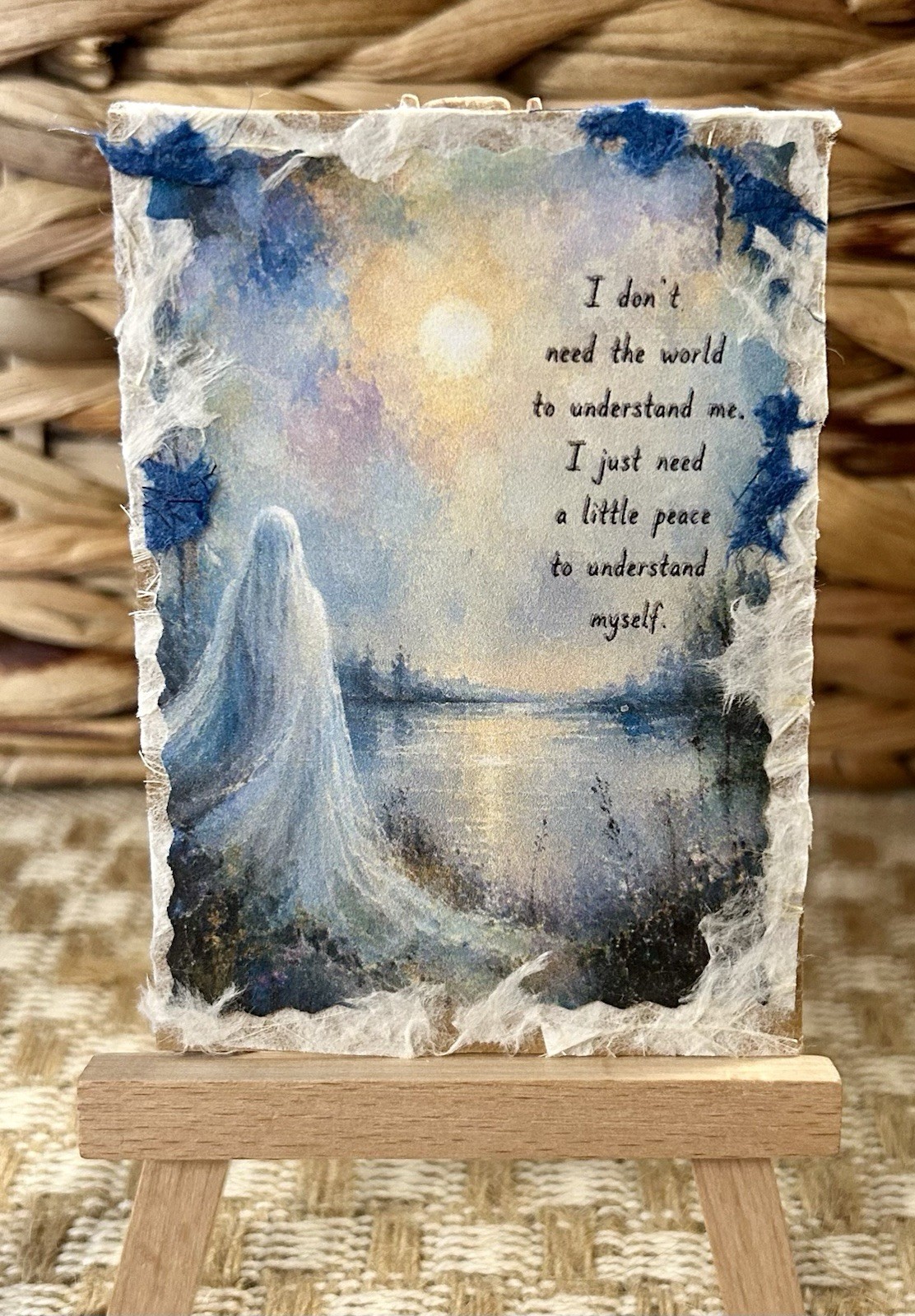 ACEO  Art Card/Abstract Collage/Ghost/to Understand Myself