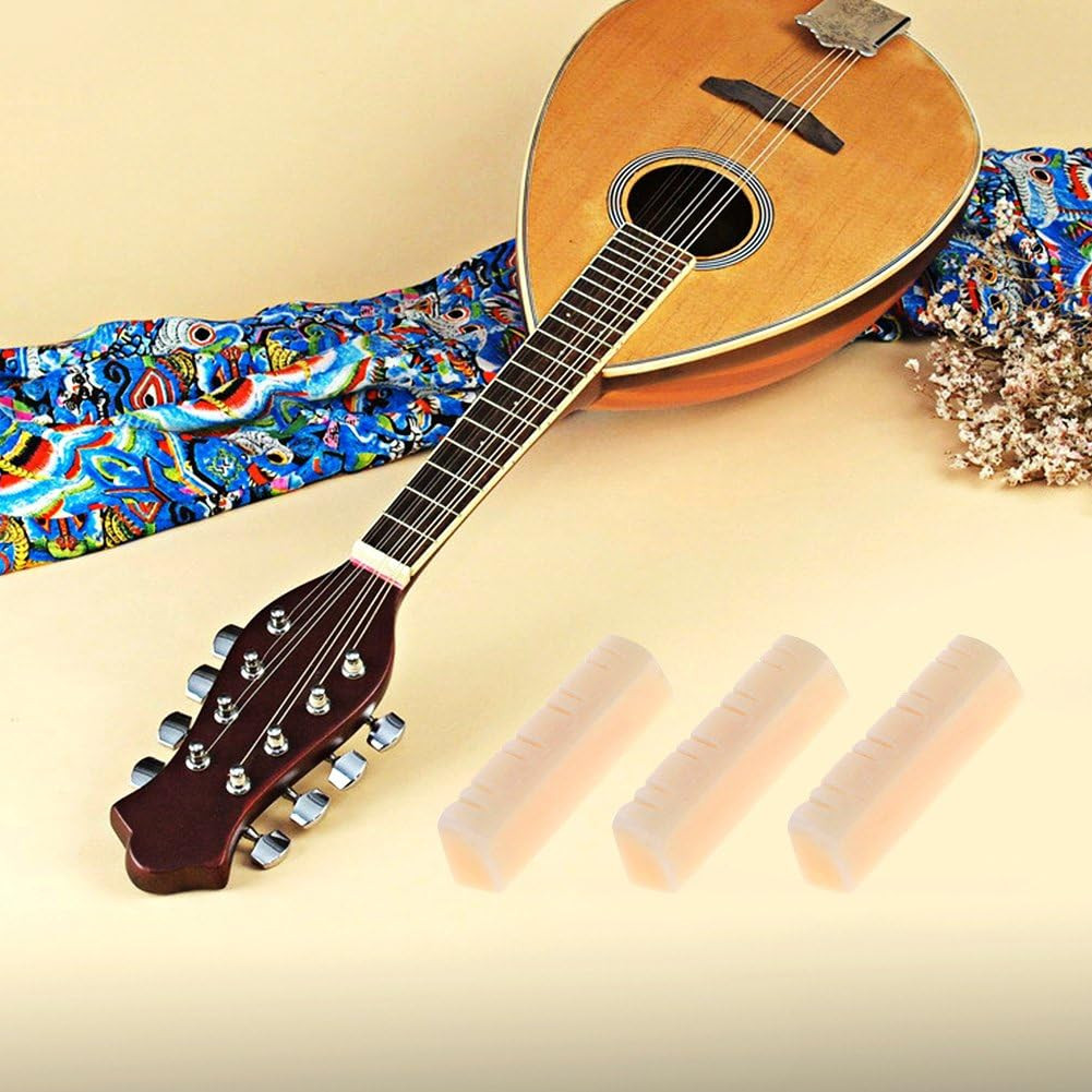 3Pcs Mandolin Bone Nut, String Nut for 8 String Mandolin Instrument Replacement