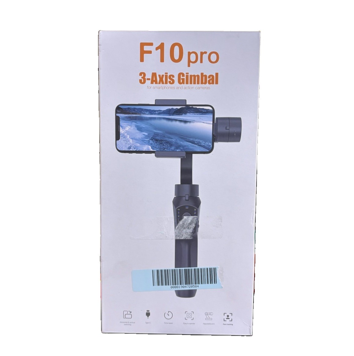 F10 PRO 3-Axis Gimbal Stabilizer Foldable Smartphone Action Camera Handheld -OB