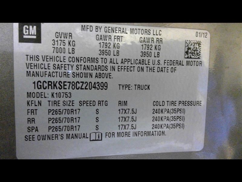 SILVRDO15 2012 Glove Box 369708