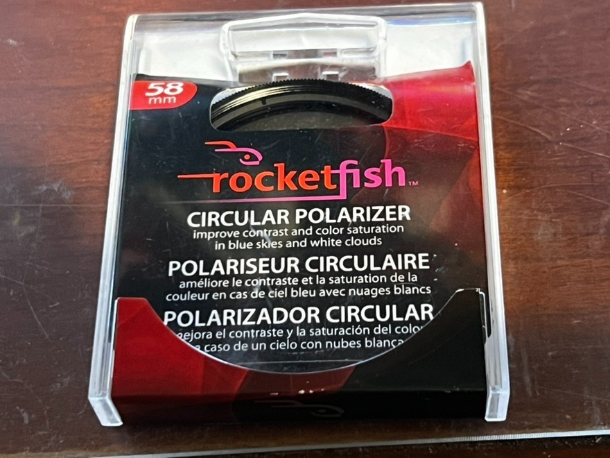 New RocketFish RF-CP58 58mm Circular Polarizer Filter