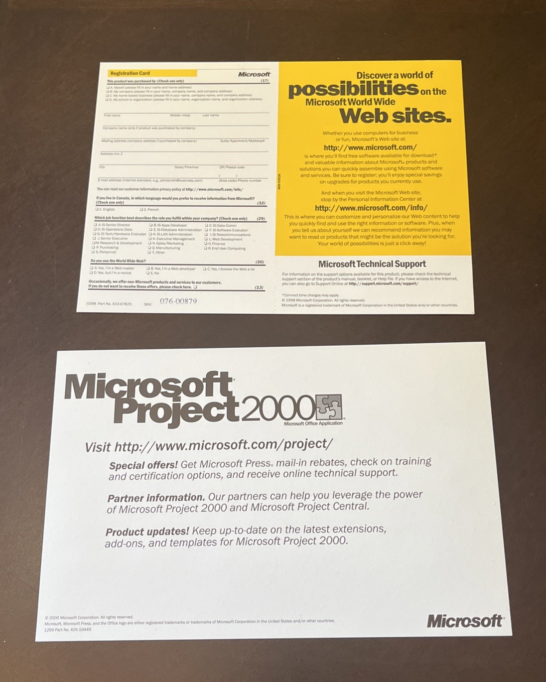 Microsoft Project 2000 Special Version Upgrade Windows 95 Or Later