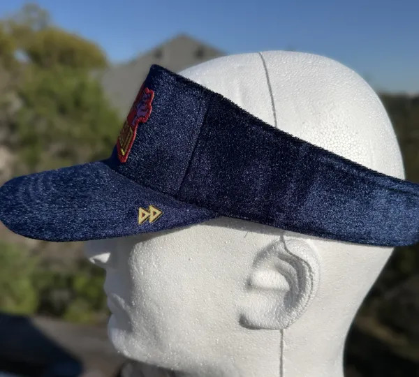 Grateful Dead "Bear Crawl" Velour Visor - Navy