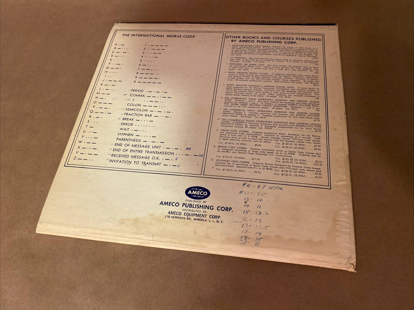 Vintage Learn Code Advanced Ameco Code Course Morse Code 33 LP Album Complete