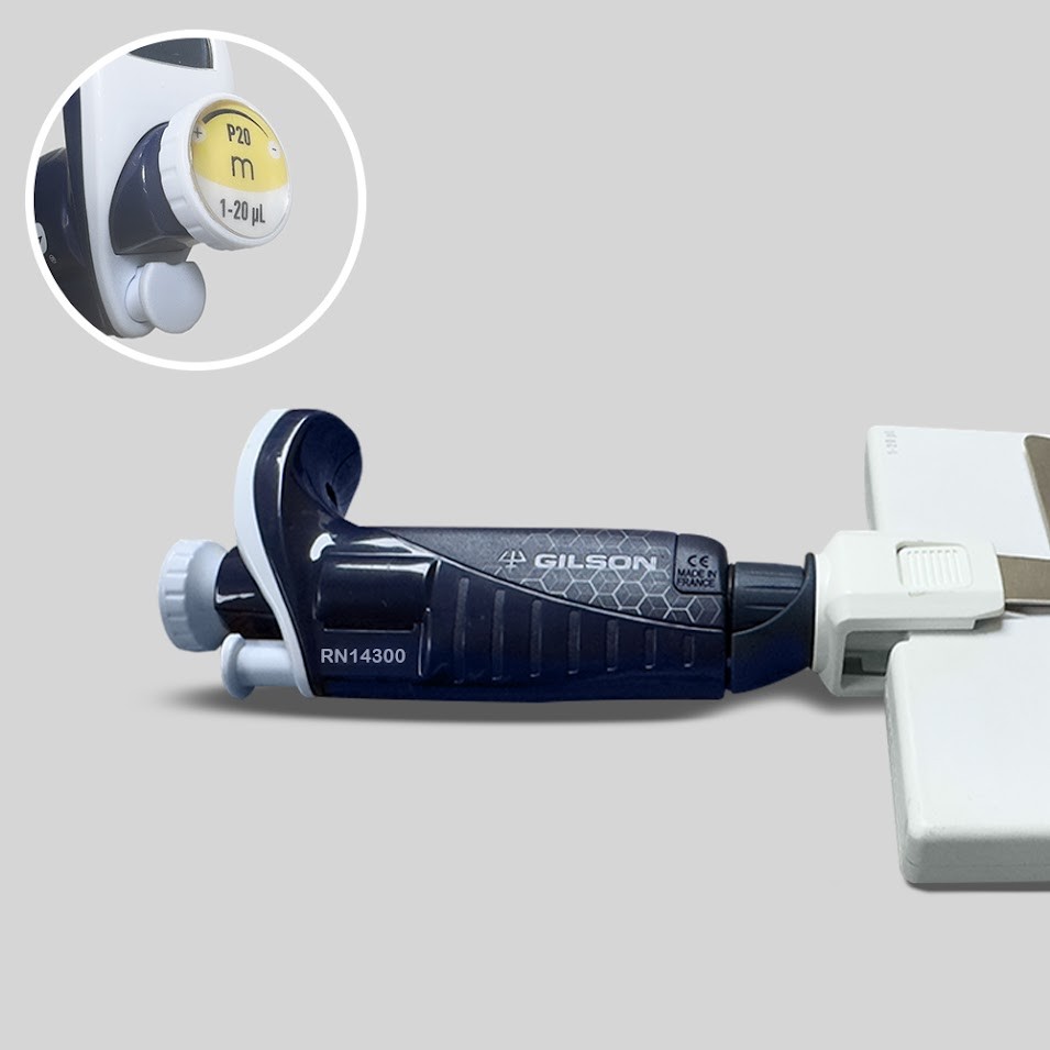 Used Gilson PIPETMAN M Bluetooth Connected P12X20M Pipette F81051 (RN14300)