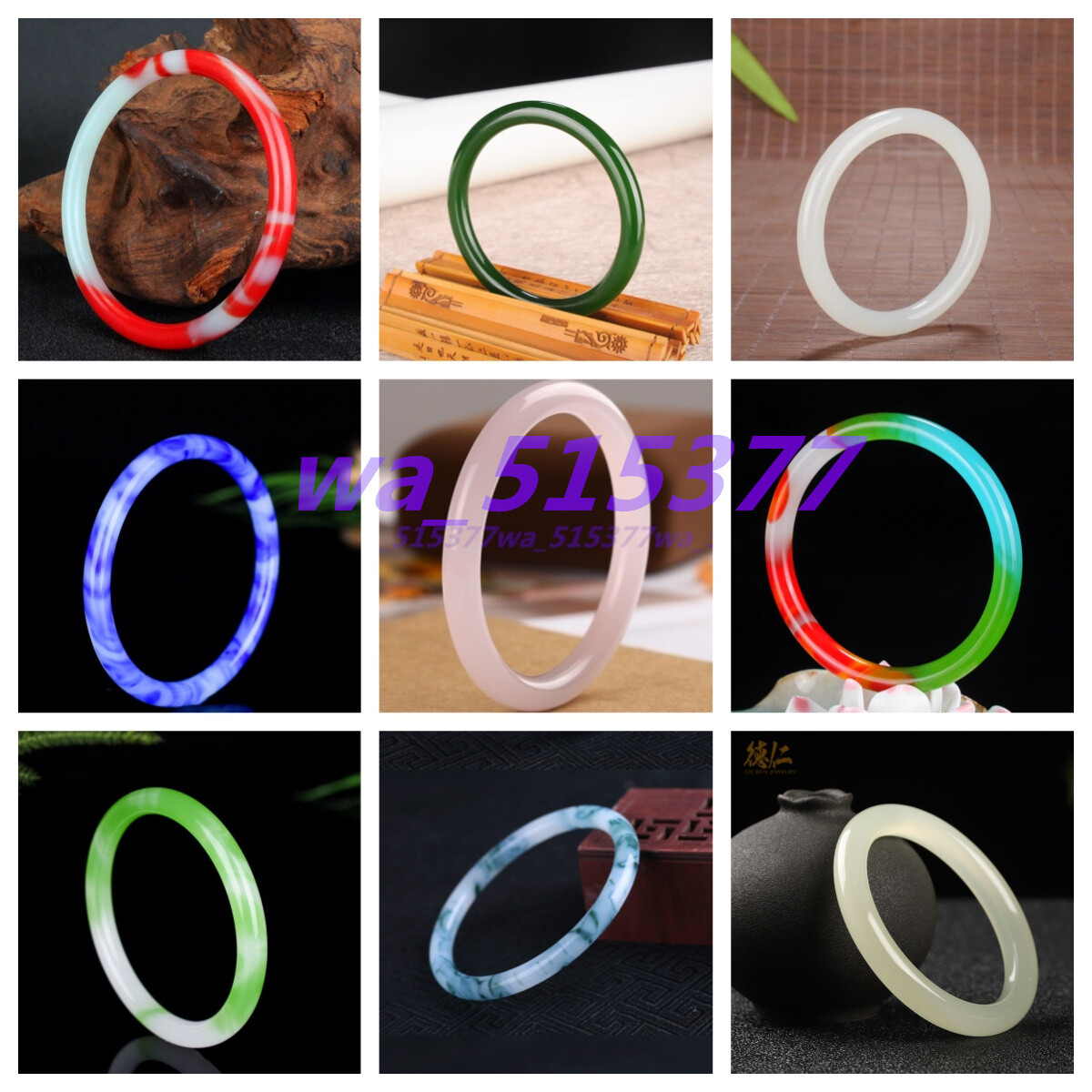 Large Size 56-67mm Natural Multicolor Jade Gemstone Bangle Bracelet Fine Jewelry