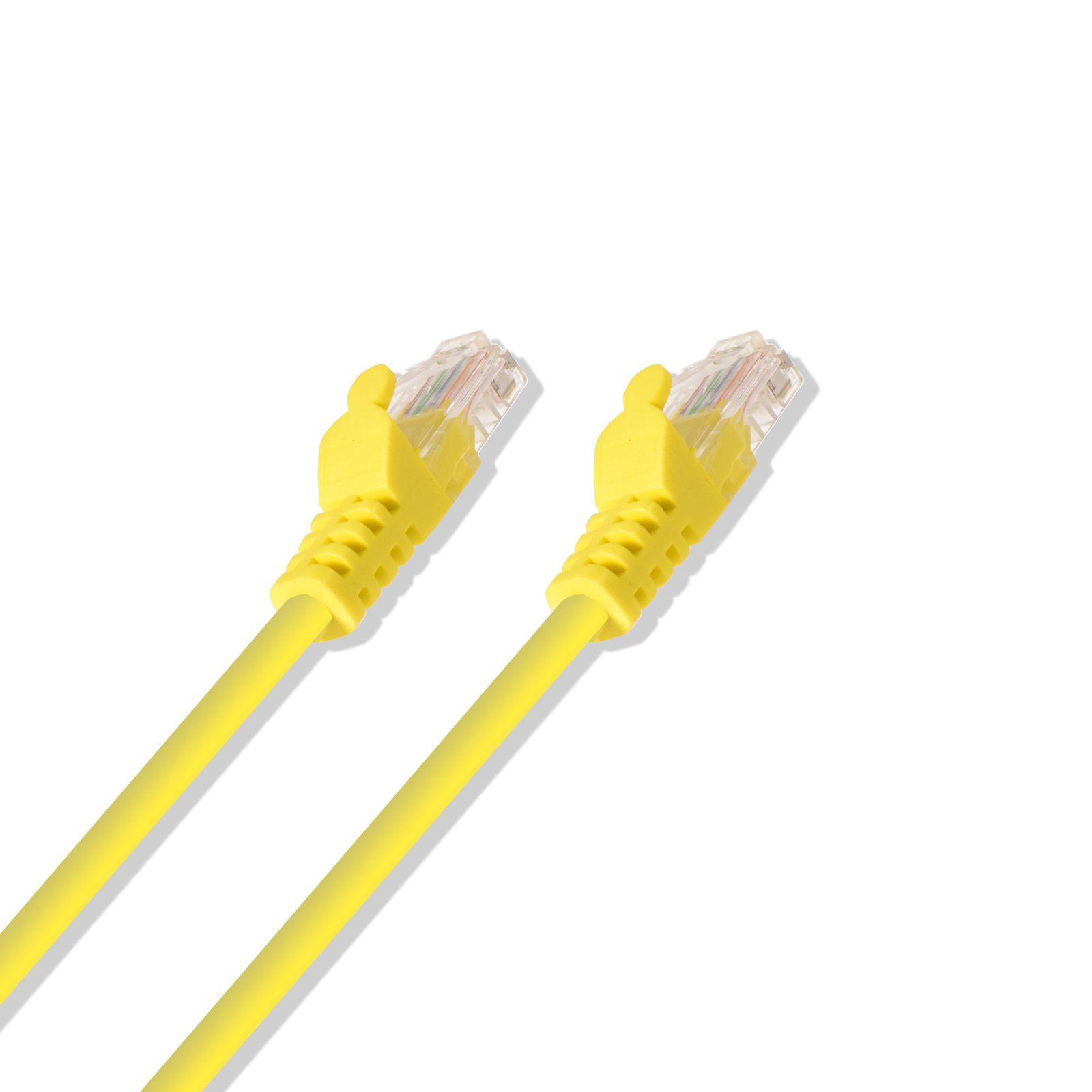 1FT Cat5e UTP Ethernet Network Patch Cable RJ45 Lan Wire Yellow (25 Pack)
