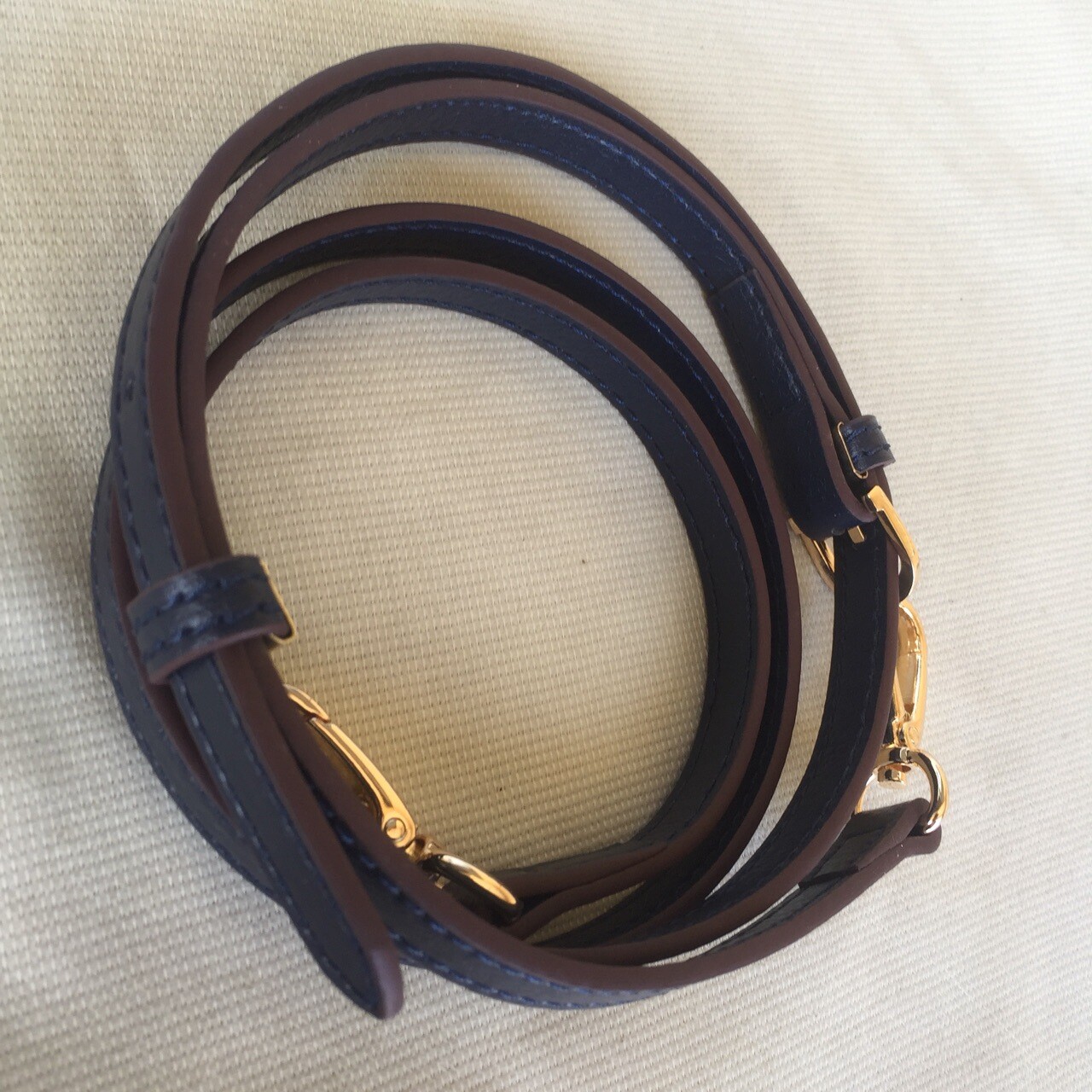 130CM Navy Crossbody Leather Shoulder Strap Replacement