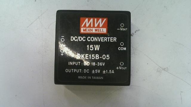 Mean Well 15W DC/DC Converter PCB Mount Regulated Dual Output 1.5A DKE15B-05