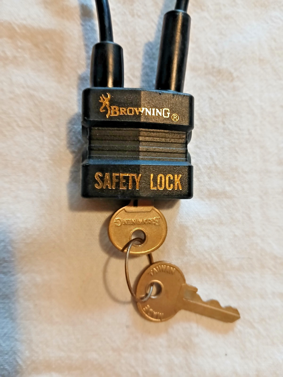 Browning Gun Cable Safety Lock Black With Keys