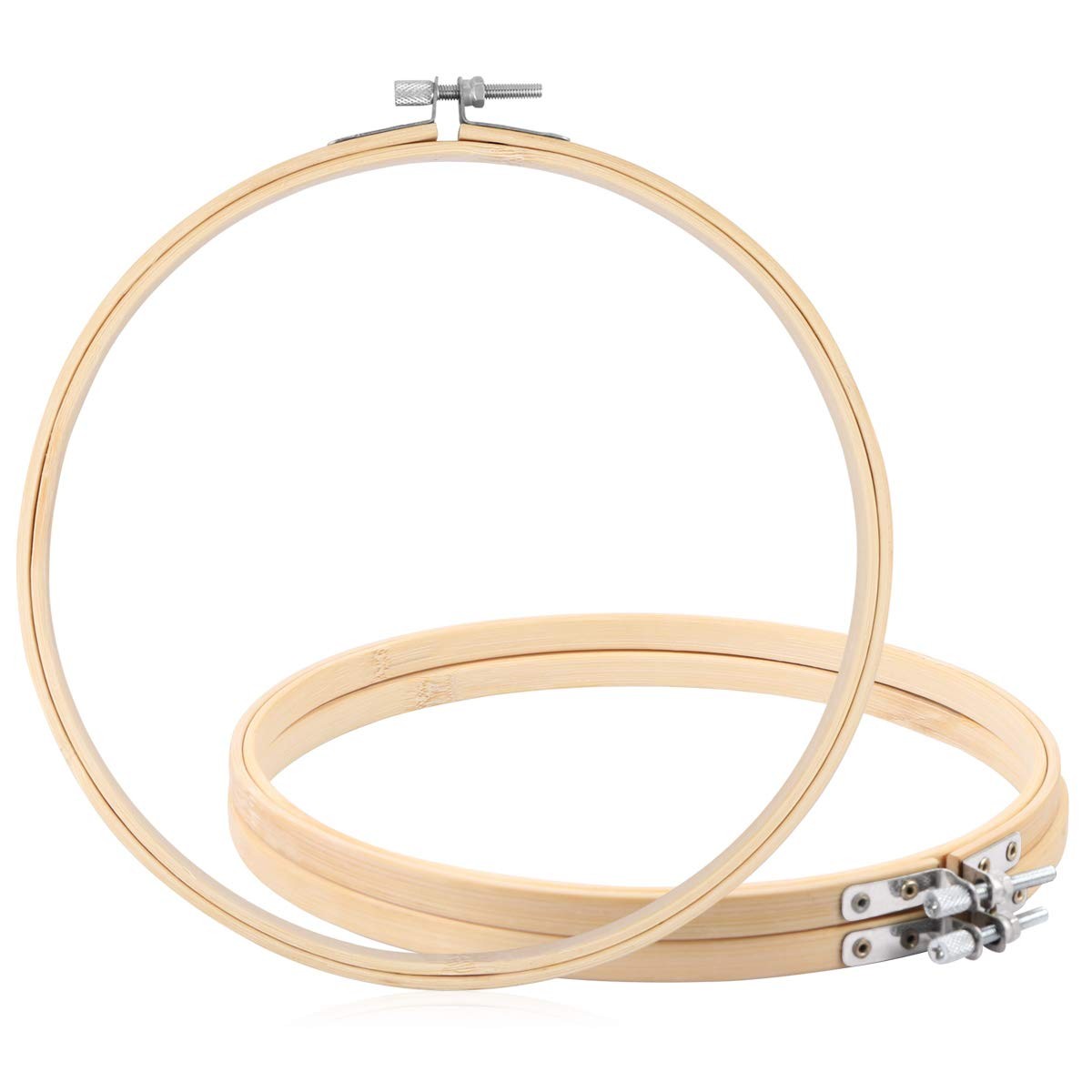 3 Pack Embroidery Hoops, KISSBUTY 7.9 inch/ 20cm Bamboo 20CM, wood color