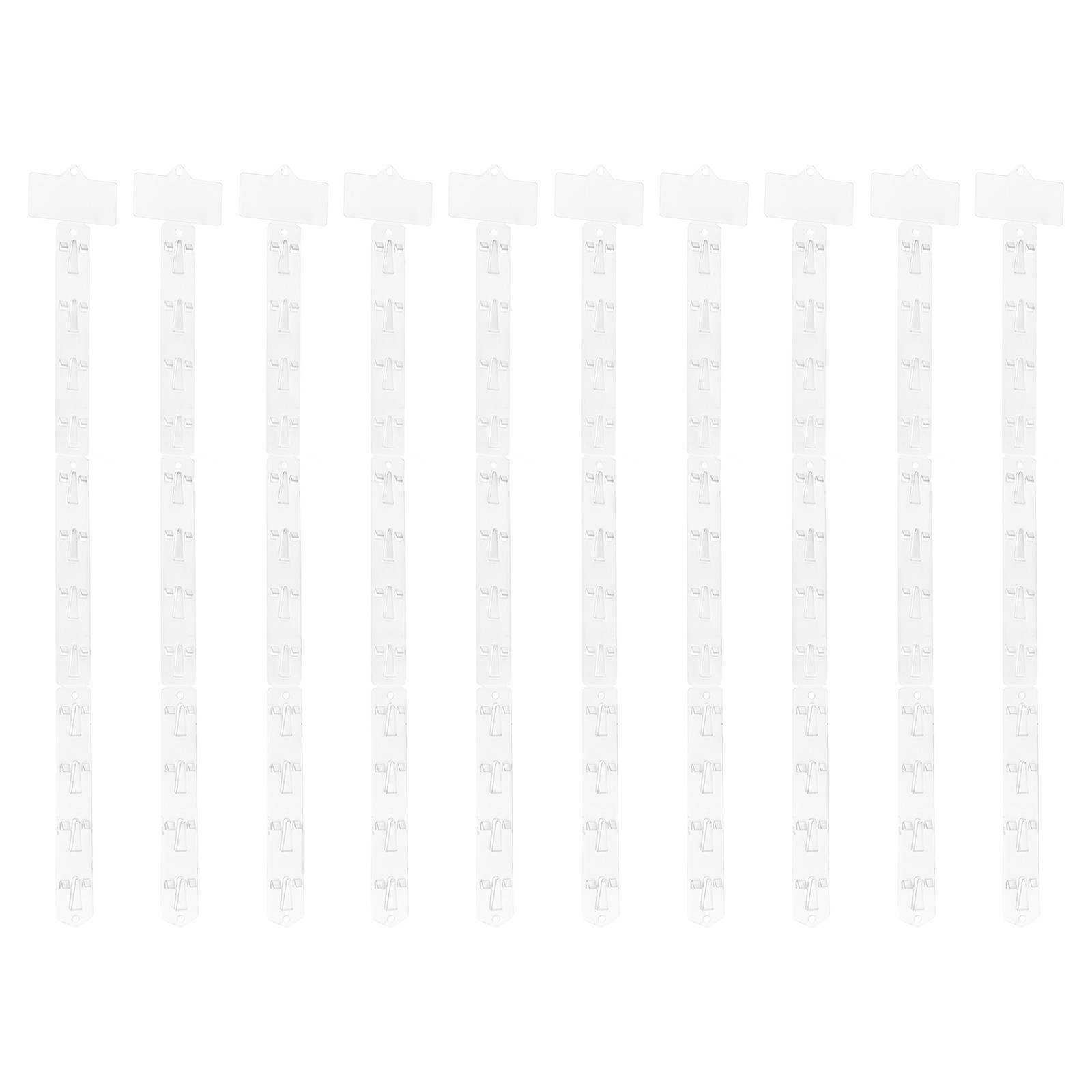 10Pcs Hanging Merchandise Strips, 24.8" Foldable Display Stand, Clear