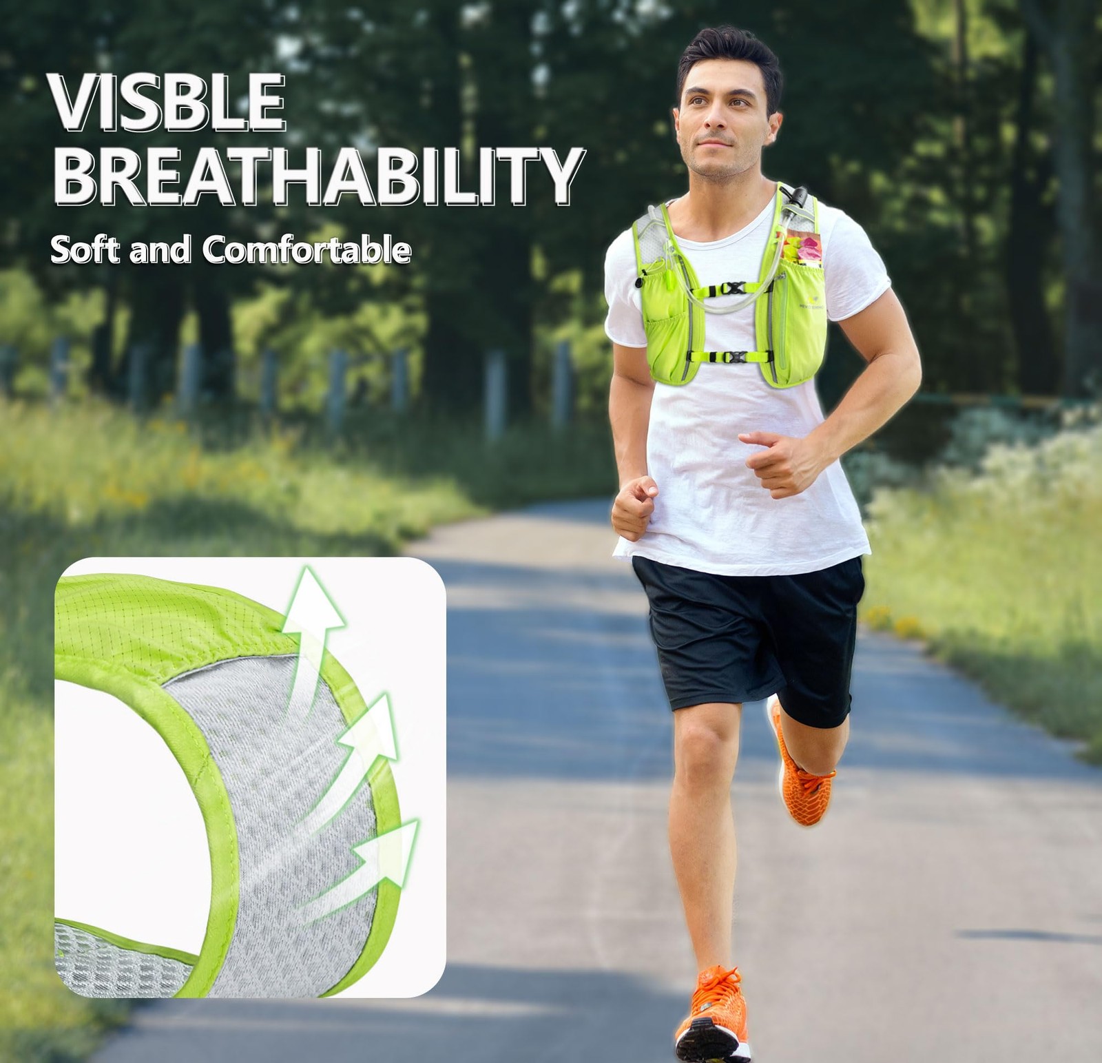 Running Vest, Hydration Vest Pack, Lightweight Hydration Backpack with 1.5L W...