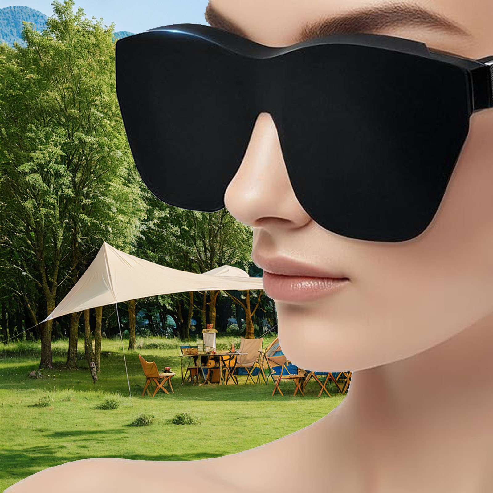 AR Glasses Full Light Blocker Lightweight Shade For Outdoor Use Easy To Use