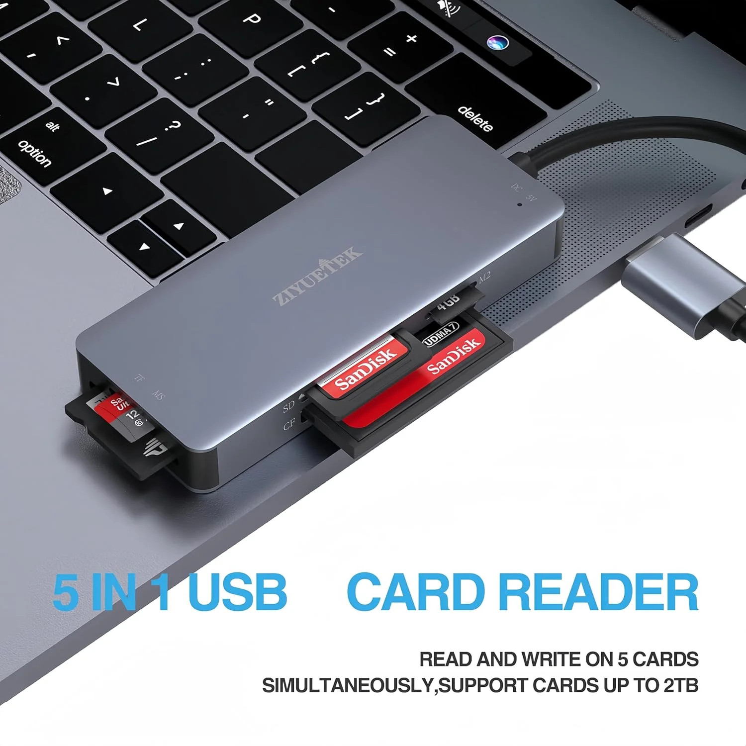 CF Card Reader,USB 3.0 to Compact Flash Memory Card Reader Adapter 5Gbps Read 5