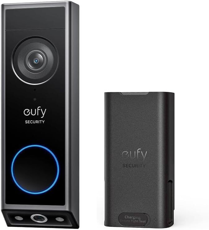 eufy E340 Wireless Video Doorbell Security Dual Camera with Extra Battery New