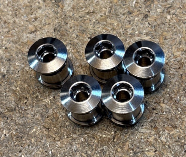 Set Of 5 Chainring Bolts 10mm For Campagnolo And Other Double Chainrings