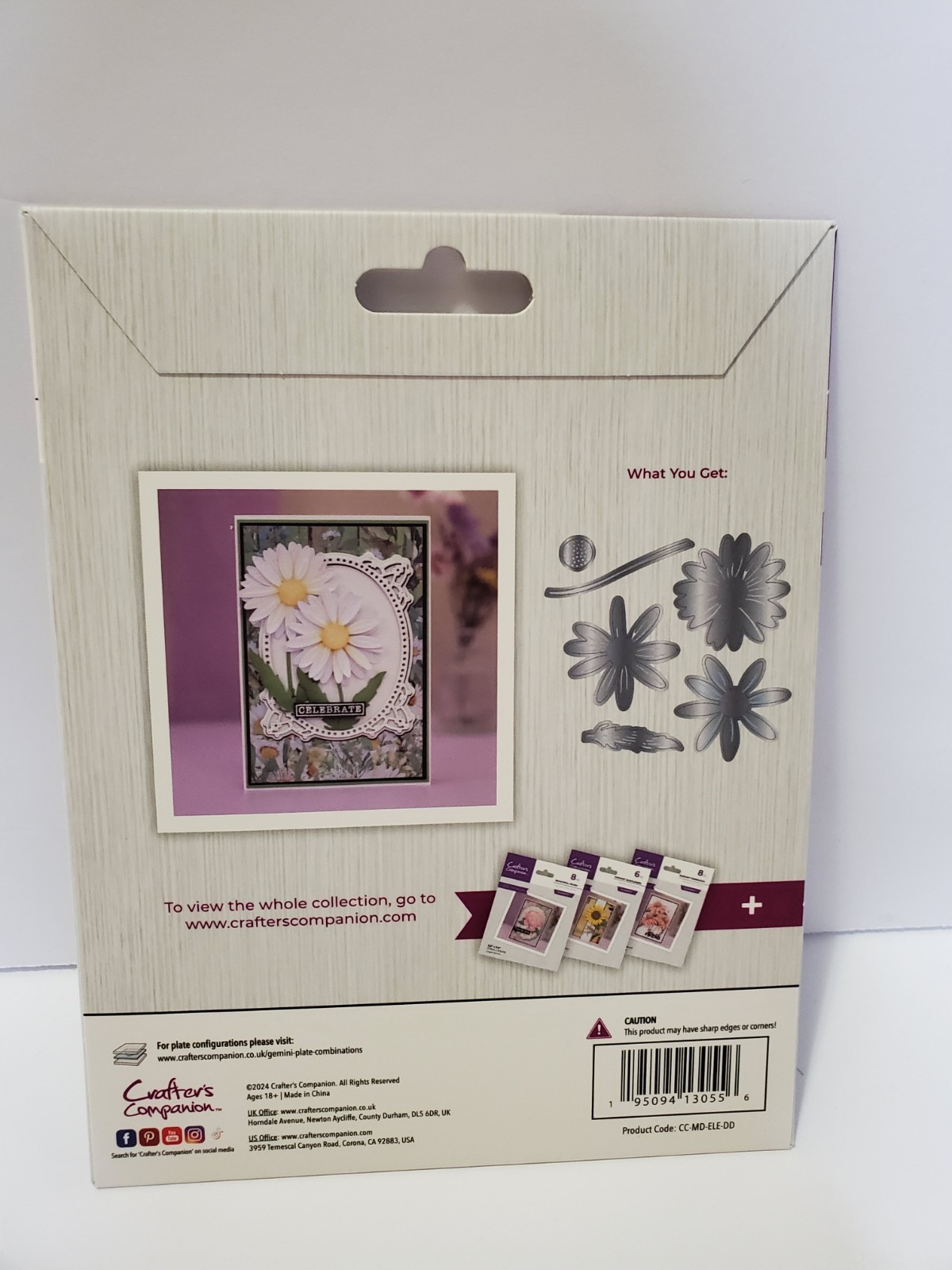 CC1 Crafters Companion Elements Delightful Daisy 5pc Die Set New