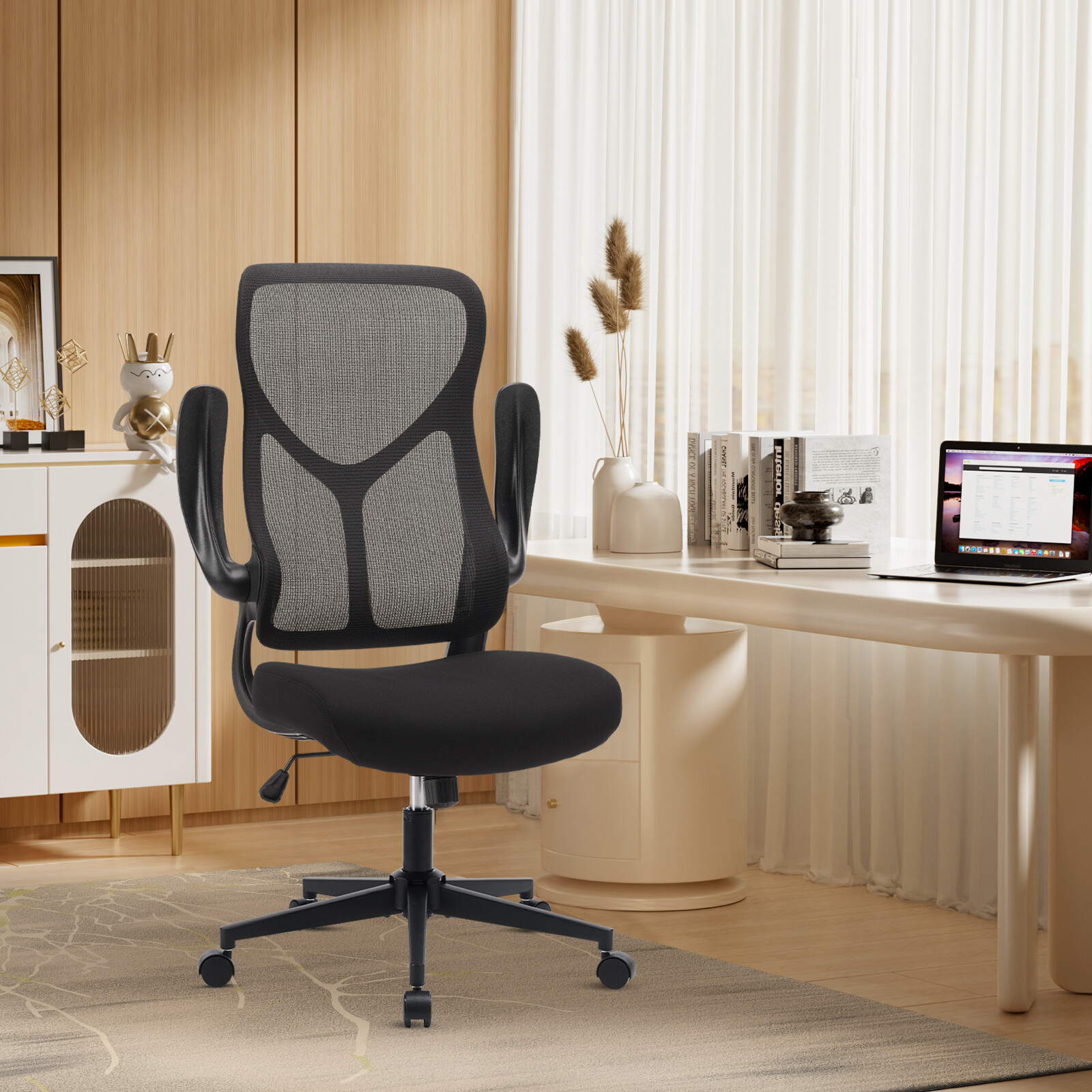 Height Adjustable Ergonomic Office Chair, Thick Cushion High Back Computer Chair