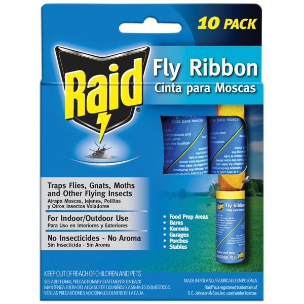 Raid(r) FLY RIBBON 10 Pk FR10B-RAID Office Household Essentials Catches Flying