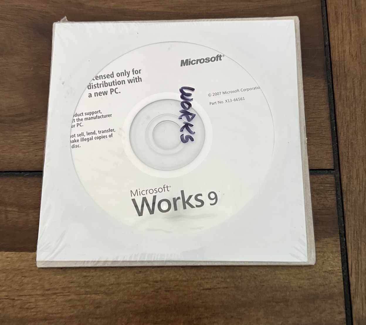 Microsoft Works 9 Installation CD 9.0 Dell Software Factory Sealed NEW