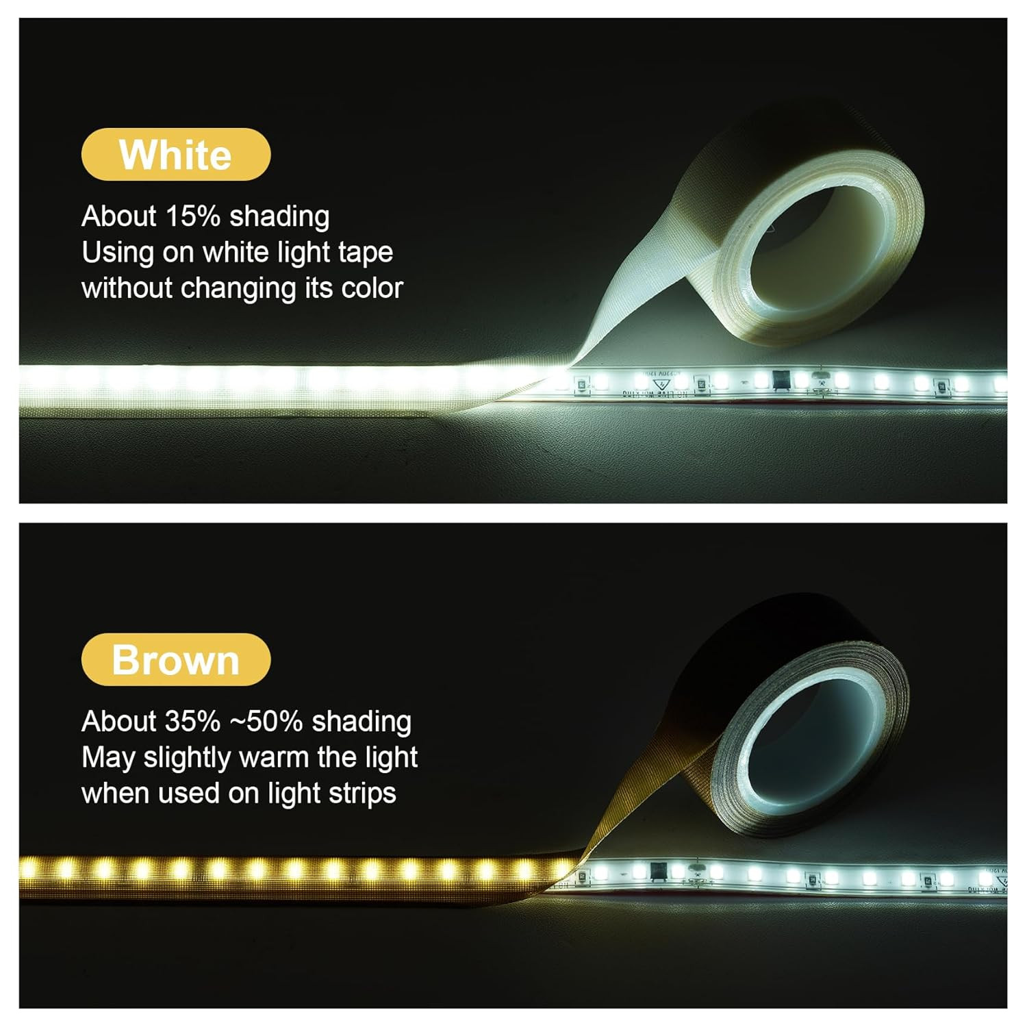 LED Strip Diffuser Tape 2 PCS 0.78 in X 32.8 Ft Light Diffuser Tape for Soften L
