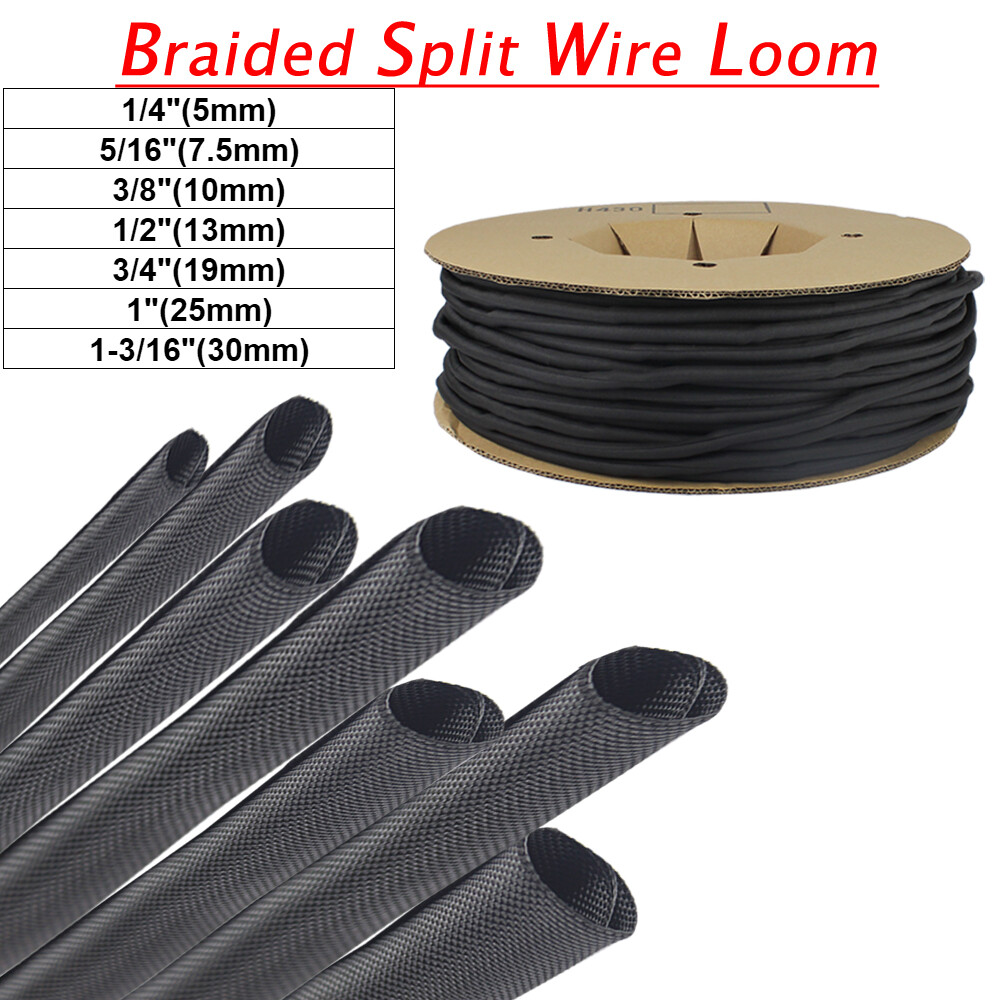 Cable Sleeve Split Sleeving For USB Cable Power Cord Cable Protect 15'&35'Length