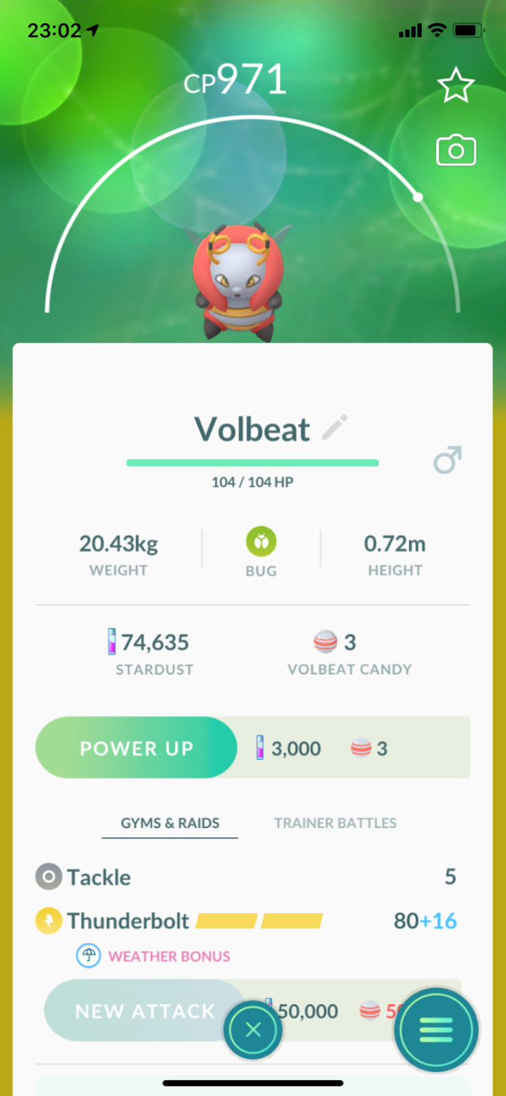 Pokemon - #313 Volbeat !! Same Day Shippment or Next Day Guaranteed ! Go