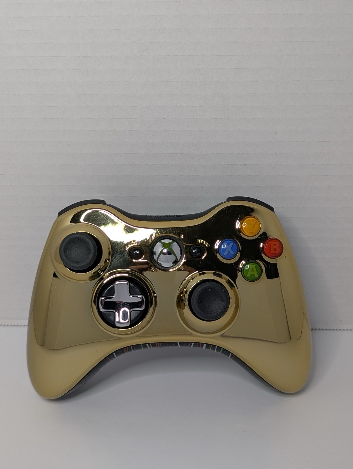 OEM Xbox 360 Wireless Controller C3-PO Metallic Gold Chrome Tested Working