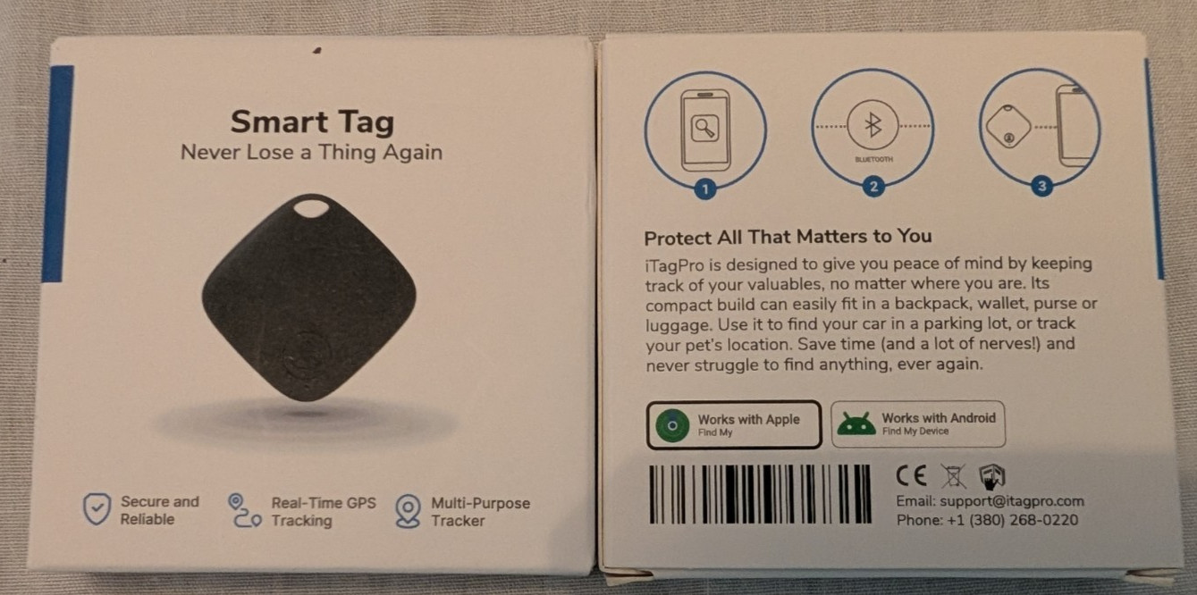 Two air tag smart tag bundle android and find my apple