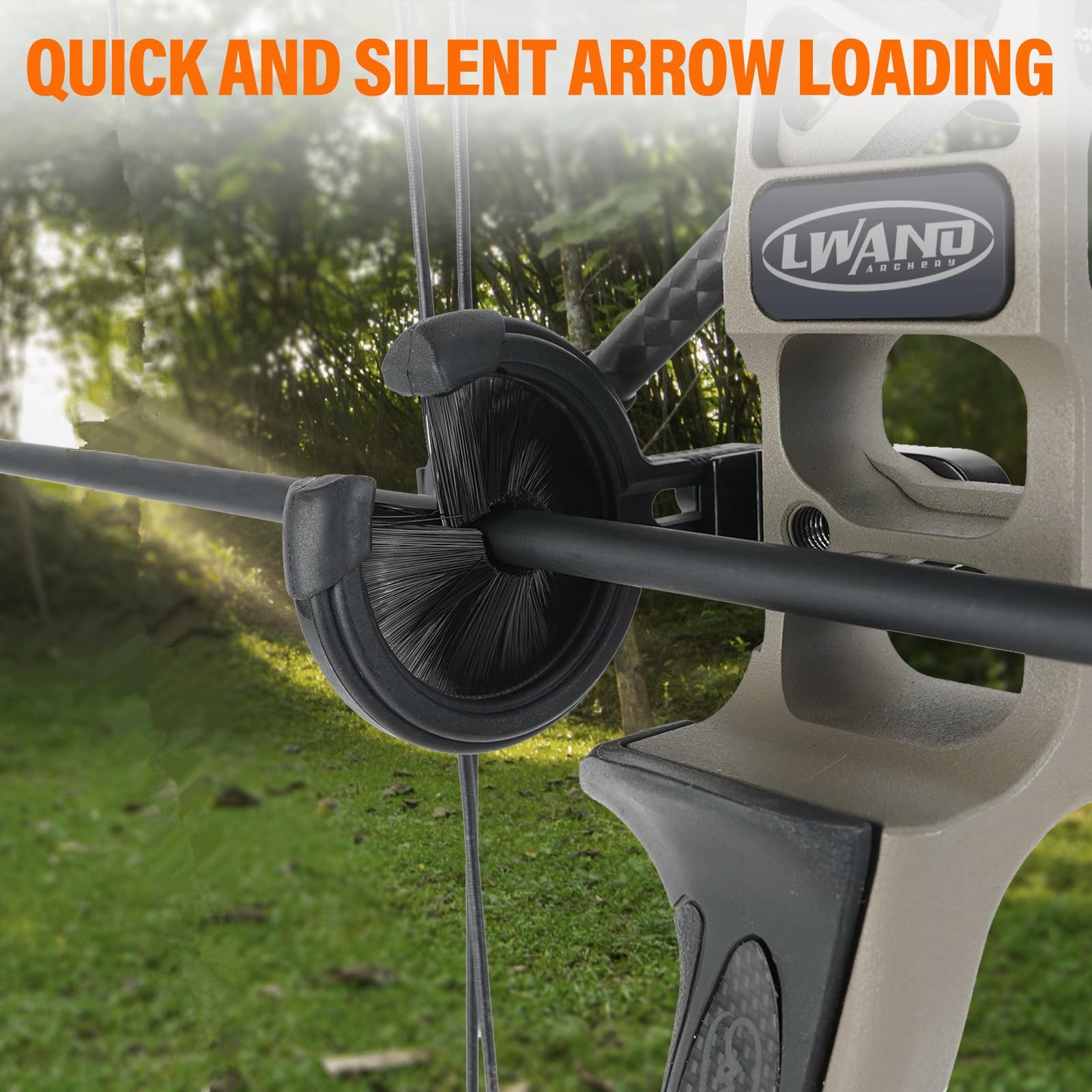 LWANO Whisker Biscuit Brush Arrow Rest Large Black