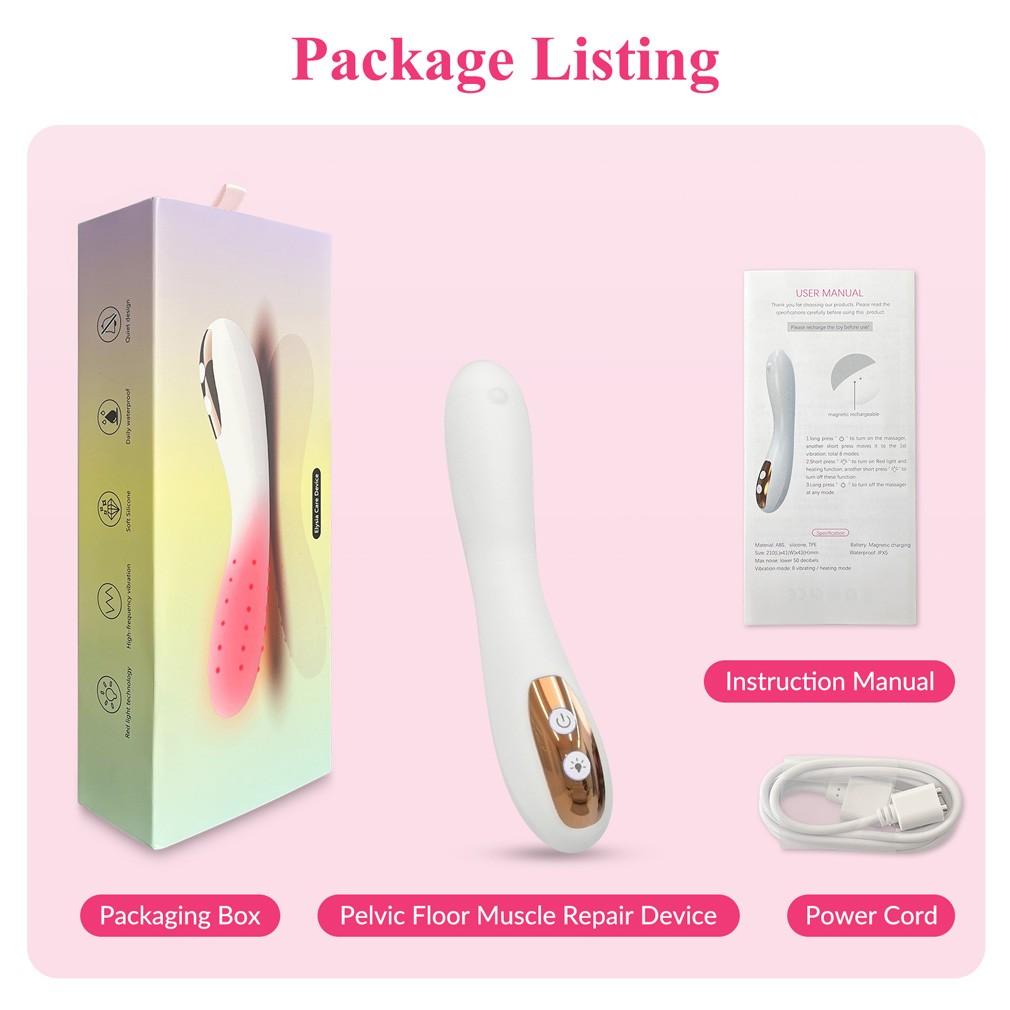 660nm Red Light Pelvic Therapy Device Vibration Heating 40°C