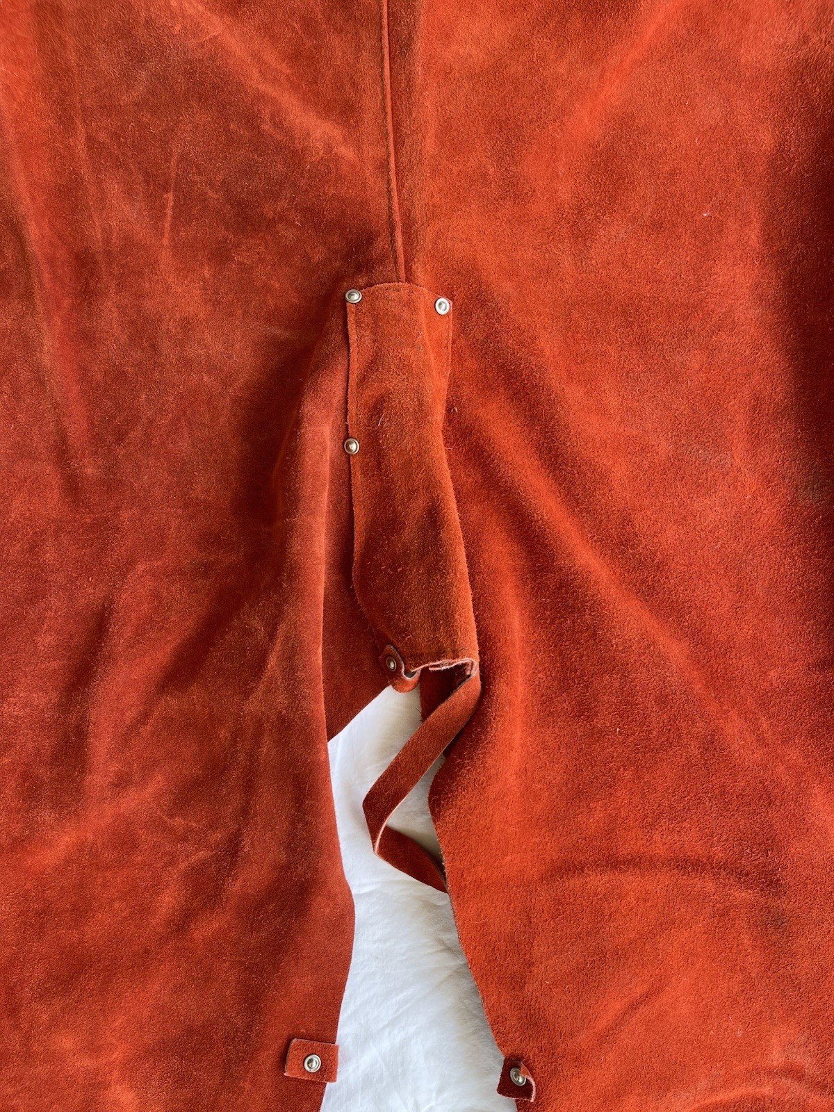 Rust Suede Leather Welding Work Chaps Very Good Condition