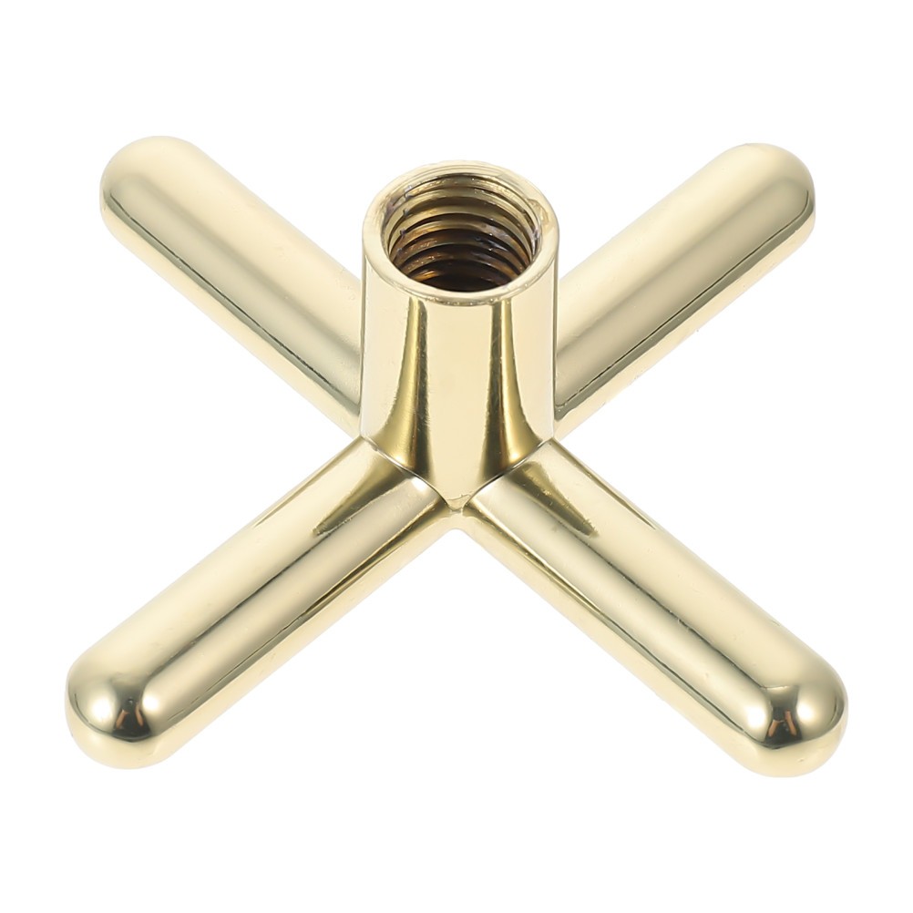 4 Set of 1 Portable Billiards Cue Bridge Head Golden Aluminum for Storage
